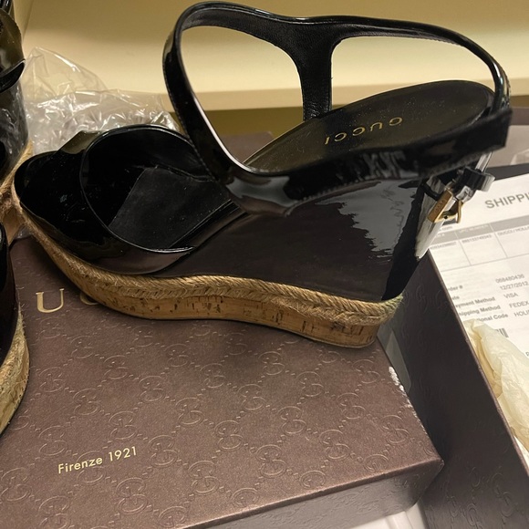 Gucci Patent Leather Wedge - Picture 6 of 8
